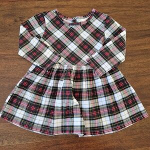 George Girls Red Plaid Christmas Dress Size 2T